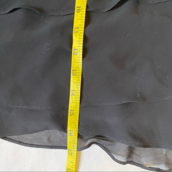 Mexx women’s black tiered sheer ruffle mini skirt - size 14 - Picture 10 of 13